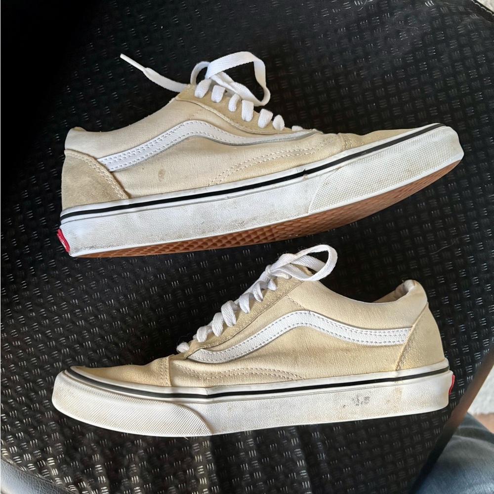 Classic Cream Vans Sneakers - Picture 3 of 7